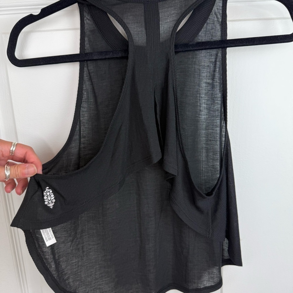 Free People Black Mesh Tank Top - Picture 5 of 5